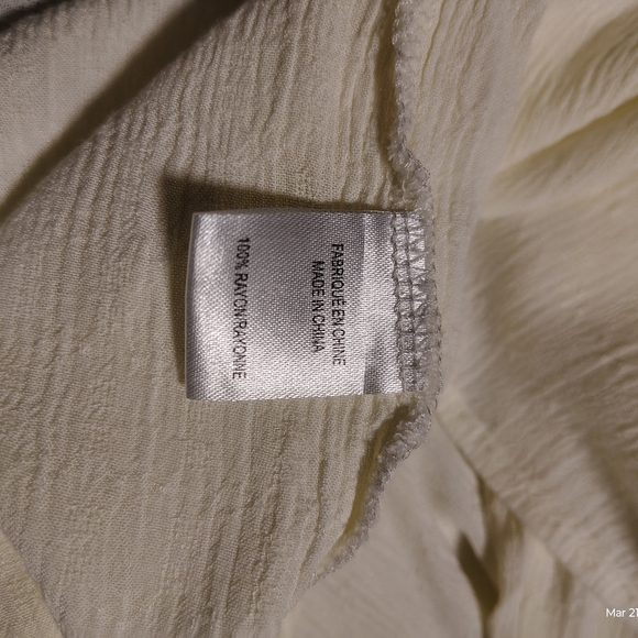 Boho Ivory Tunic 3X Flowy Lace Crochet Blouse Plus Size - Picture 8 of 9